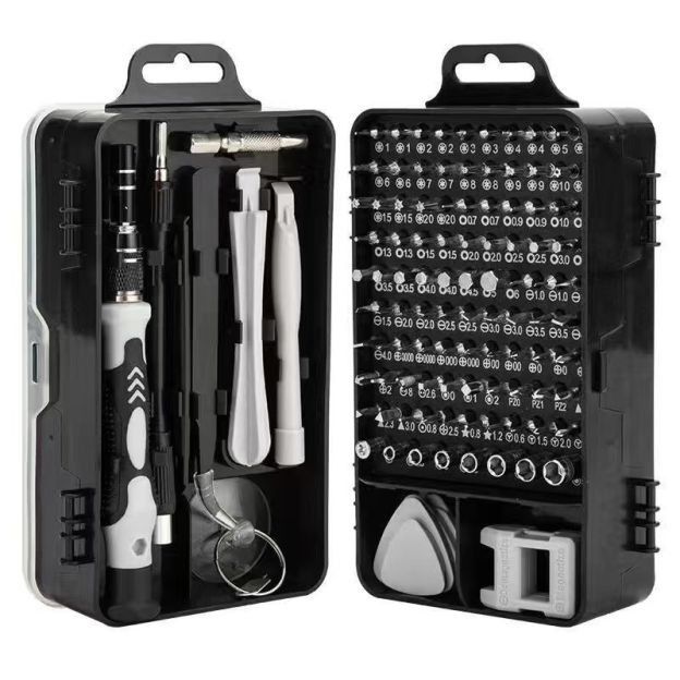  115 in 1 Precision Screwdriver Set, High Hardness Magnetic Specialty Bits, Complete Repair Tool Kit for Phone Laptop Electronic Disassembly  GJ1