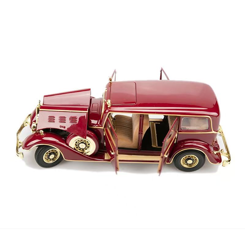 Yugu Original 1:18 Puyi Dragon Car Alloy Model, Simulation Vintage Car Collectible Display   ZM3