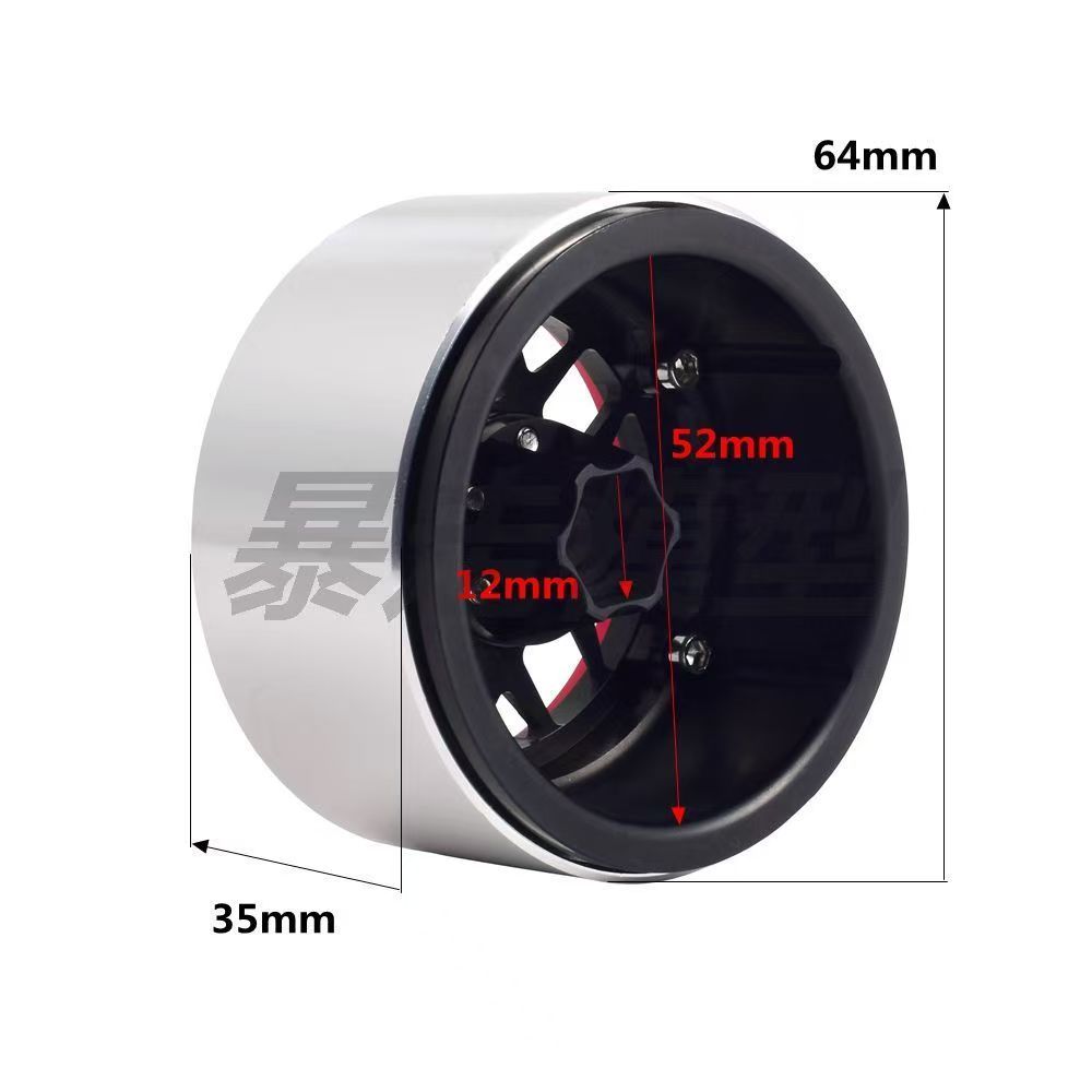 XIANGXI H8H 2.2" Aluminum Beadlock Wheels for 1/10 RC Crawlers - Compatible with SCX10, YK & More L3