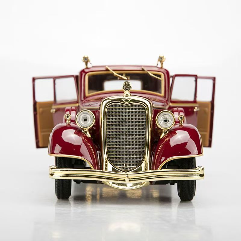 Yugu Original 1:18 Puyi Dragon Car Alloy Model, Simulation Vintage Car Collectible Display   ZM3