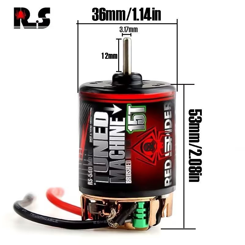 RS Red Spider R62 540 High-Flux Brushed Motor for 1/10 RC Crawler Upgrade DJ003
