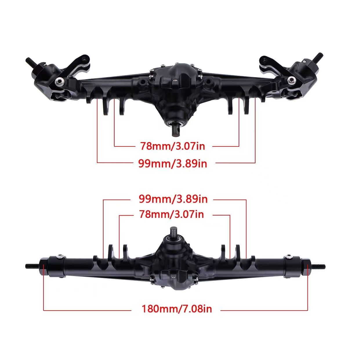 VP2 Style Pumpkin Axle Set, CNC Aluminum Straight Axle for 1/10 SCX10 RC Crawler  Q9