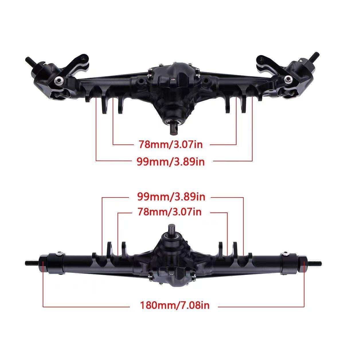 VP2 Style Pumpkin Axle Set, CNC Aluminum Straight Axle for 1/10 SCX10 RC Crawler  Q9