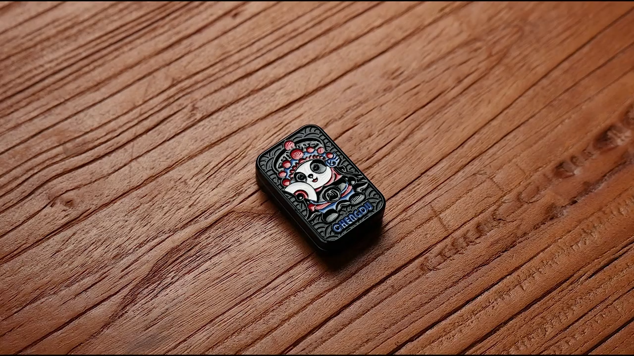 Face-Changing Panda Magnetic Push Card