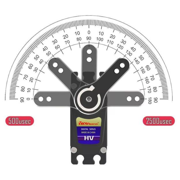 Yipinservo R40KG Digital Servo - 40kg High Torque Metal Gear Core Motor for RC Cars & Robotic Arms  DJ4