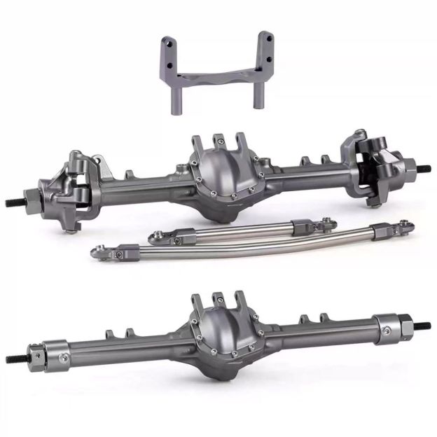 VP2 Style Pumpkin Axle Set, CNC Aluminum Straight Axle for 1/10 SCX10 RC Crawler  Q9