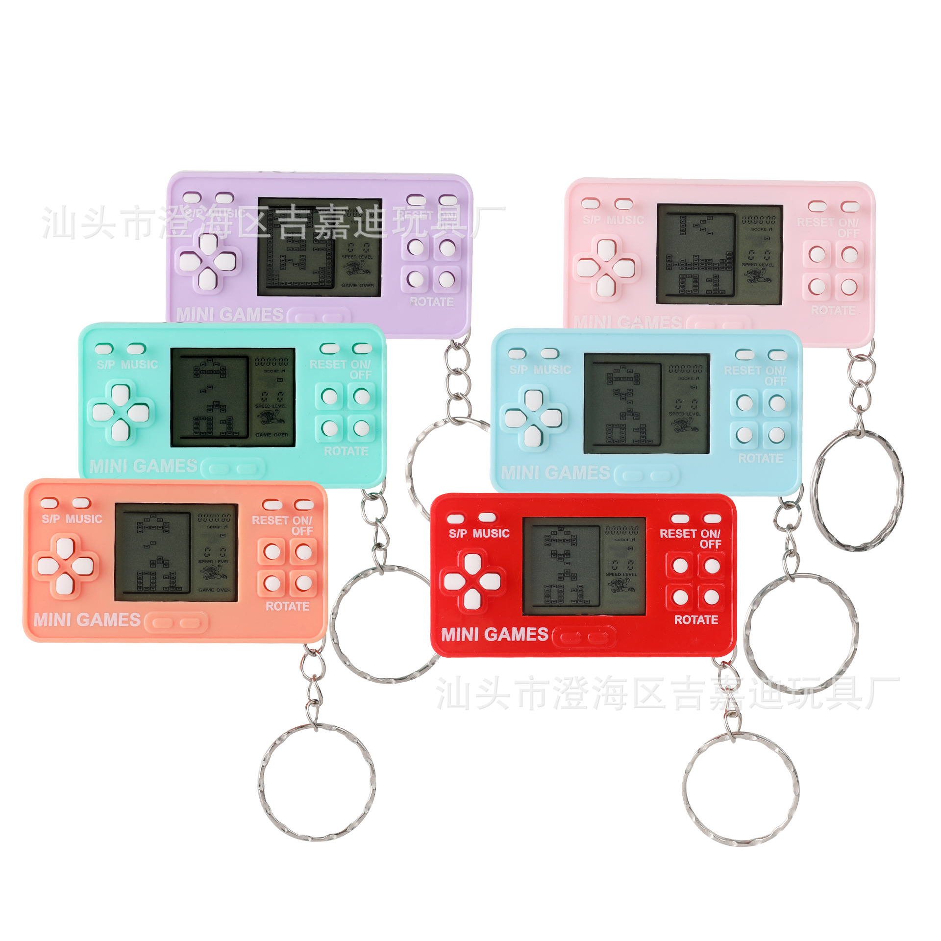 Cross-Border Tetris Game Console Mini Handheld Controller PSP Electronic Game Console Keychain Pendant Hot Sale-Myzooi