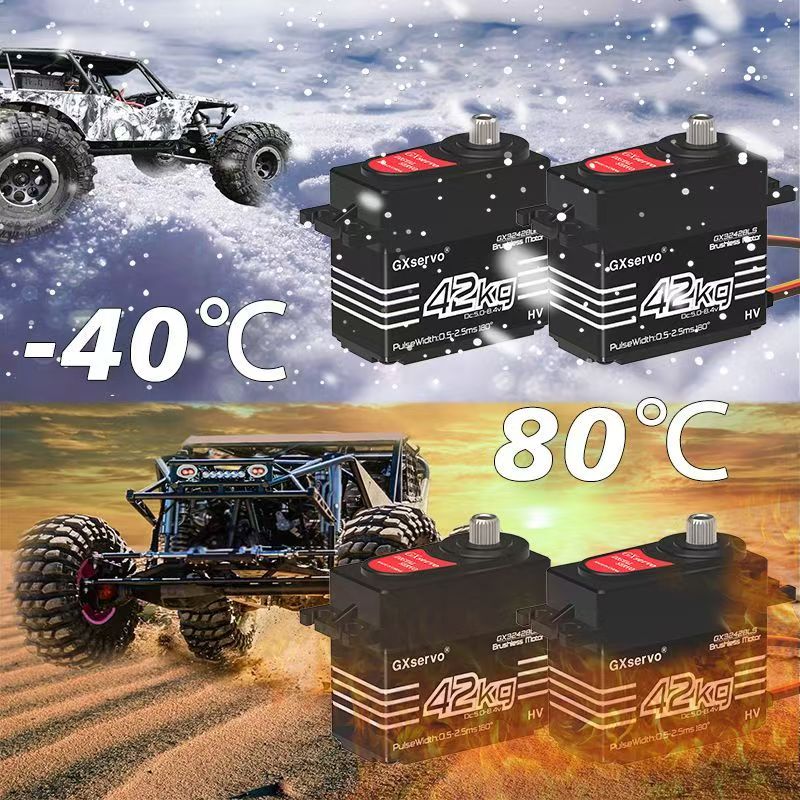 42KG High Torque Brushless Digital Servo, Full Metal Gear HV Waterproof Servo for RC Crawler/Mechanical Arm/Drone  DJ6