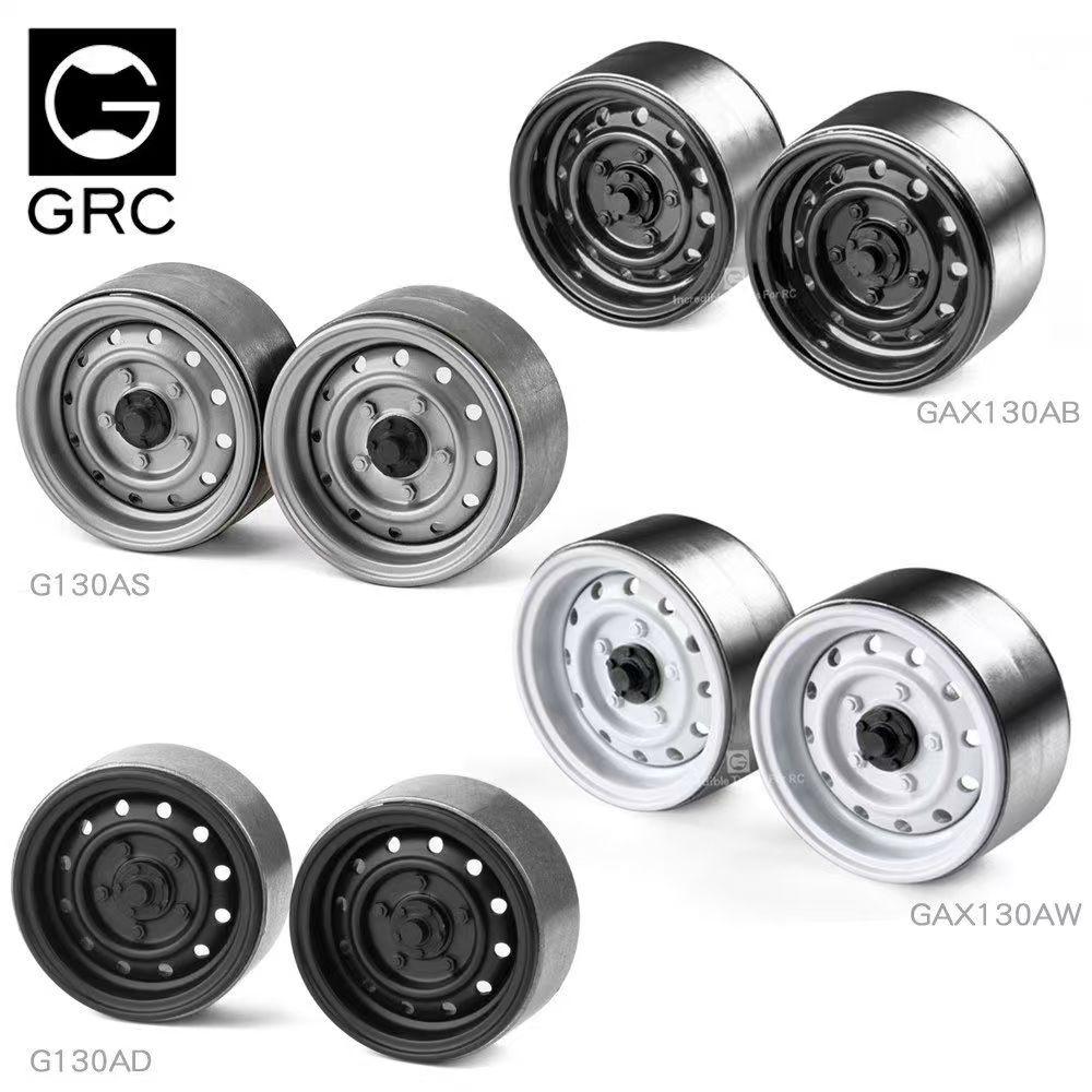 GRC 1.9" Metal Beadlock Wheels Gen3, Classic Retro Style for 1/10 RC Crawlers TRX4/SCX10/RC4WD  L01
