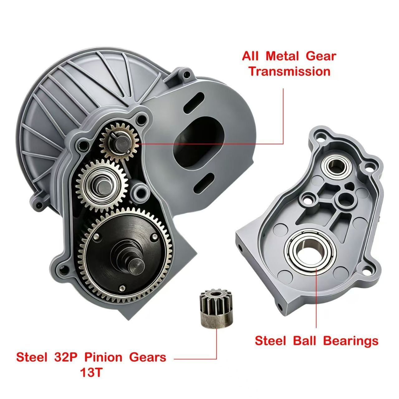 1/10 RC Crawler SCX10 I/II Nylon Transmission Gearbox with All-Metal Gears for 90046/90027  BX2