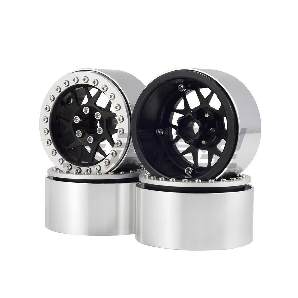XIANGXI H8H 2.2" Aluminum Beadlock Wheels for 1/10 RC Crawlers - Compatible with SCX10, YK & More L3
