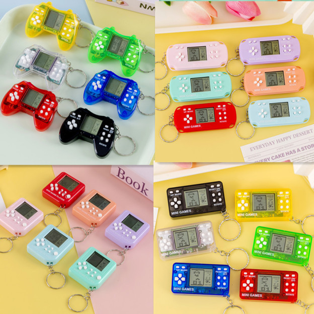Cross-Border Tetris Game Console Mini Handheld Controller PSP Electronic Game Console Keychain Pendant Hot Sale-Myzooi