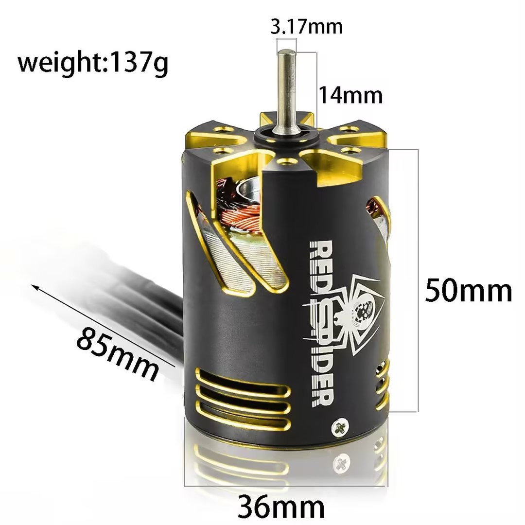 Red Spider RD1 3650 Brushless Inrunner Motor for 1/10 RC Drift Buggy Monster Truck Short Course DJ011