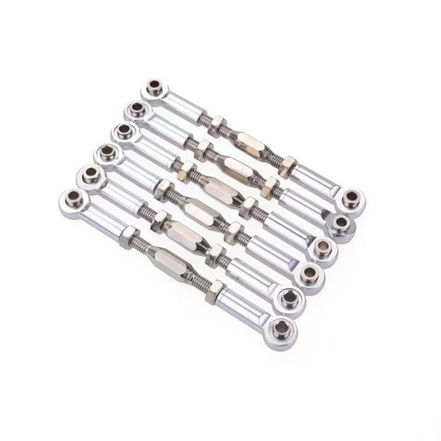 Adjustable Aluminum Steering Turnbuckles for 1/8 1/10 Scale RC Cars - Upgrade Replacement Parts  LG03