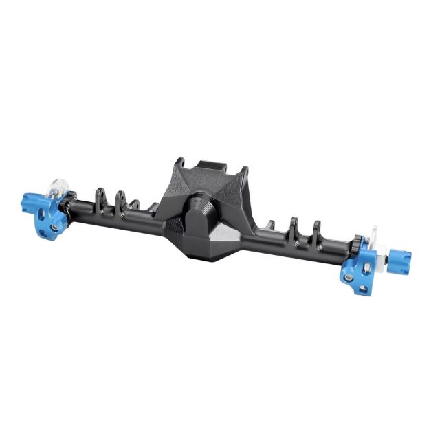 +9mm Aluminum Front & Rear Straight Axle Set with Hydraulic Links for 1/24 RC Crawler SCX24 90081 C10 JEEP  Q6