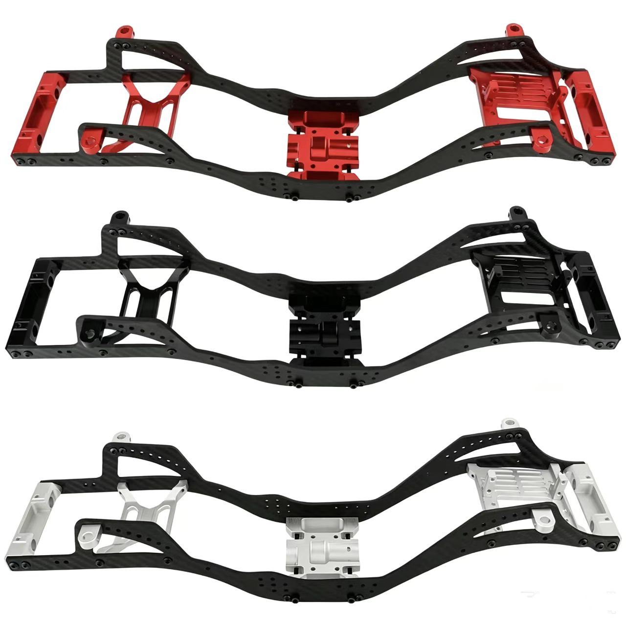  Carbon Fiber & Aluminum Chassis Frame Upgrade for 1/10 SCX10 Pro RC Crawler  DB07
