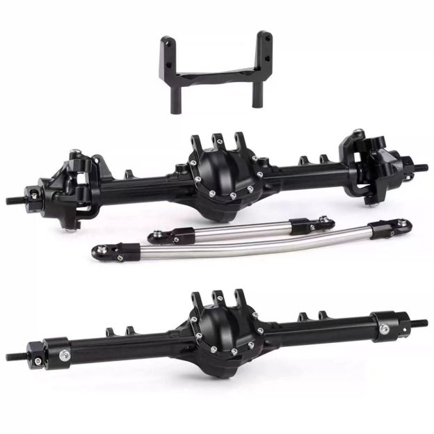 VP2 Style Pumpkin Axle Set, CNC Aluminum Straight Axle for 1/10 SCX10 RC Crawler  Q9
