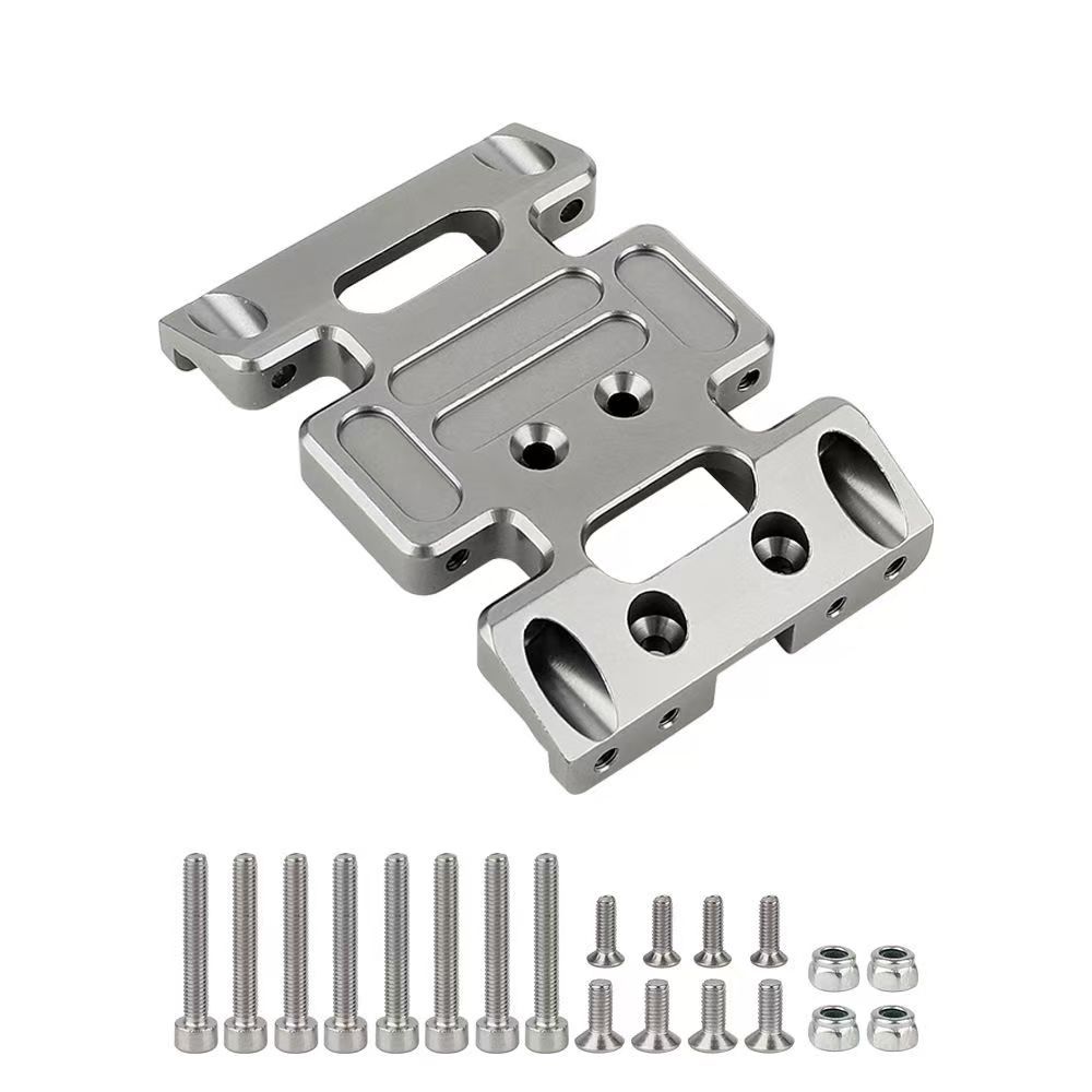  Aluminum Transmission Skid Plate for 1/10 RC Crawler SCX10 III, Gearbox Mount Chassis Upgrade Parts  BD04