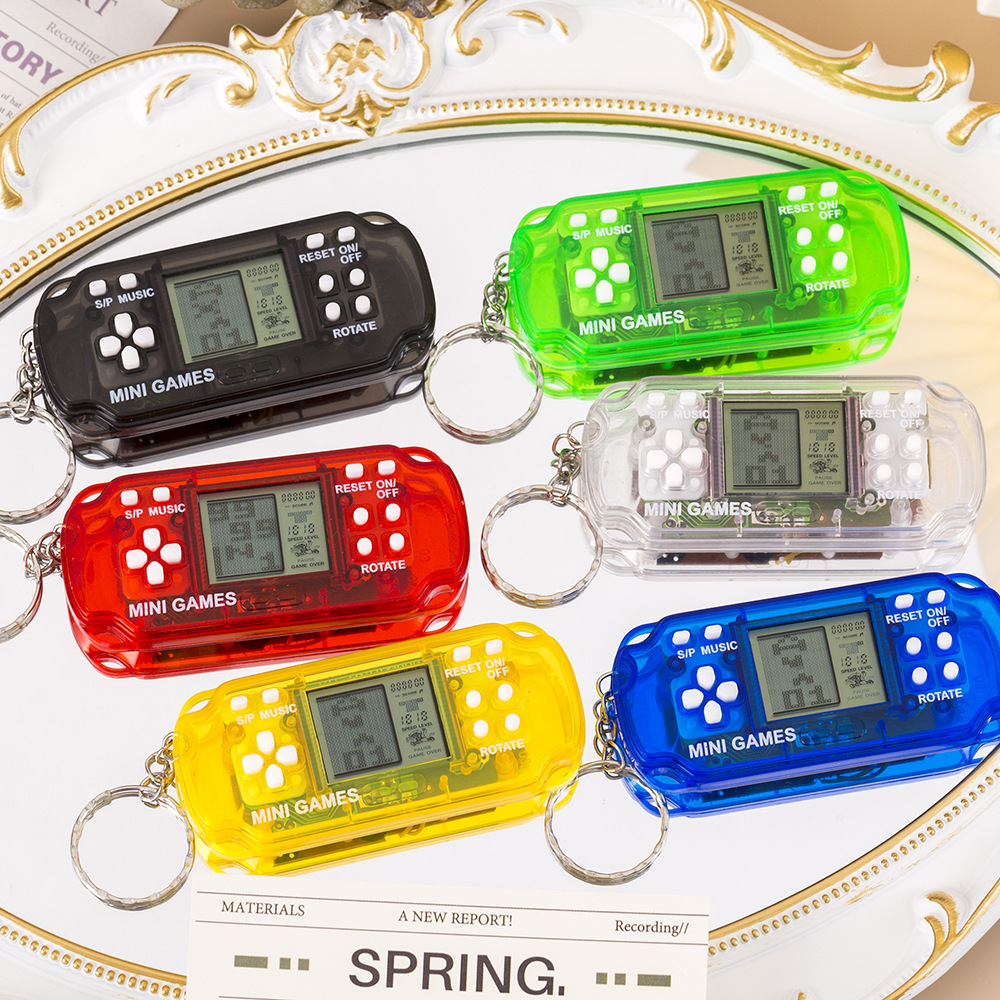 Cross-Border Tetris Game Console Mini Handheld Controller PSP Electronic Game Console Keychain Pendant Hot Sale-Myzooi