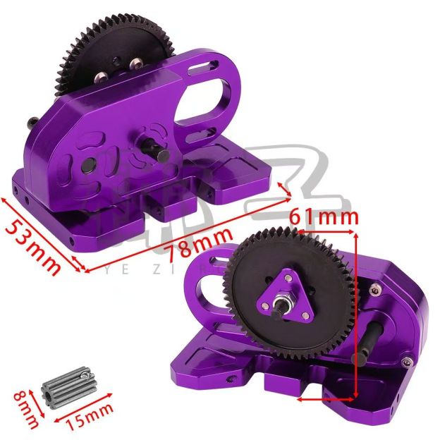 LCG Low Center of Gravity 2-Speed Gearbox for 1/10 RC Crawler SCX10 II III Capra TRX4 Upgrade  BX6
