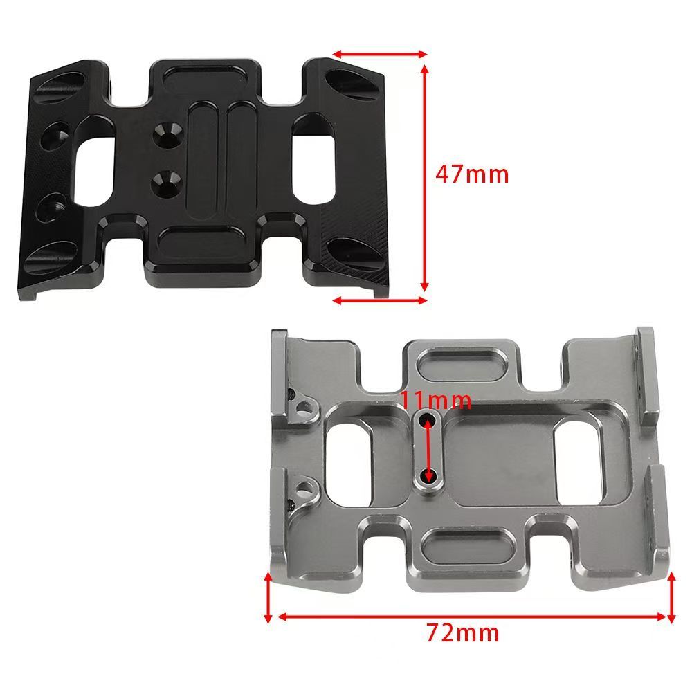  Aluminum Transmission Skid Plate for 1/10 RC Crawler SCX10 III, Gearbox Mount Chassis Upgrade Parts  BD04