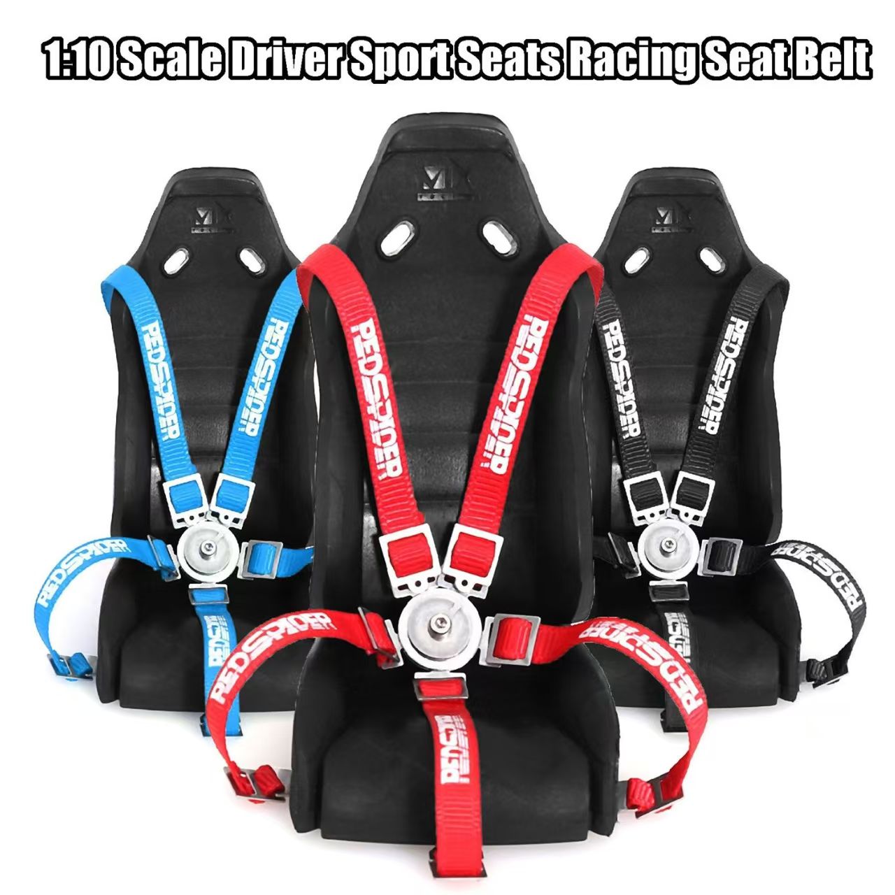 RS Red Spider 1/10 Crawler / 1/8 AXIAL Buggy 5-Point RC Simulation Seatbelt Racing Harness Upgrade Parts R231  Y2