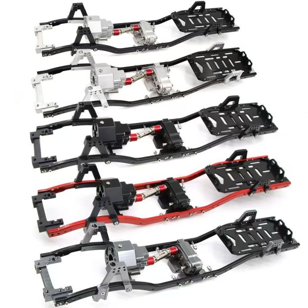 313mm Wheelbase Front Motor Metal Chassis for 1/10 SCX10 RC Crawler, CNC Aluminum Frame  DB10