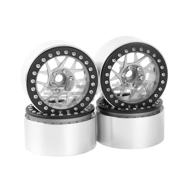 XIANGXI H8H 2.2" Aluminum Beadlock Wheels for 1/10 RC Crawlers - Compatible with SCX10, YK & More L3