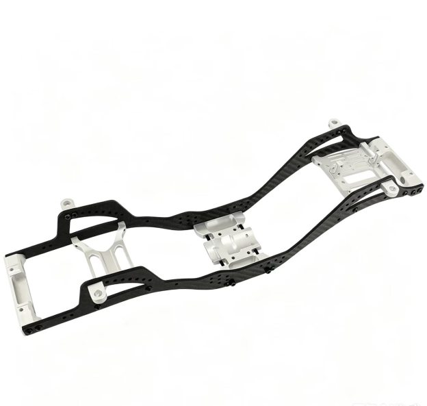  Carbon Fiber & Aluminum Chassis Frame Upgrade for 1/10 SCX10 Pro RC Crawler  DB07
