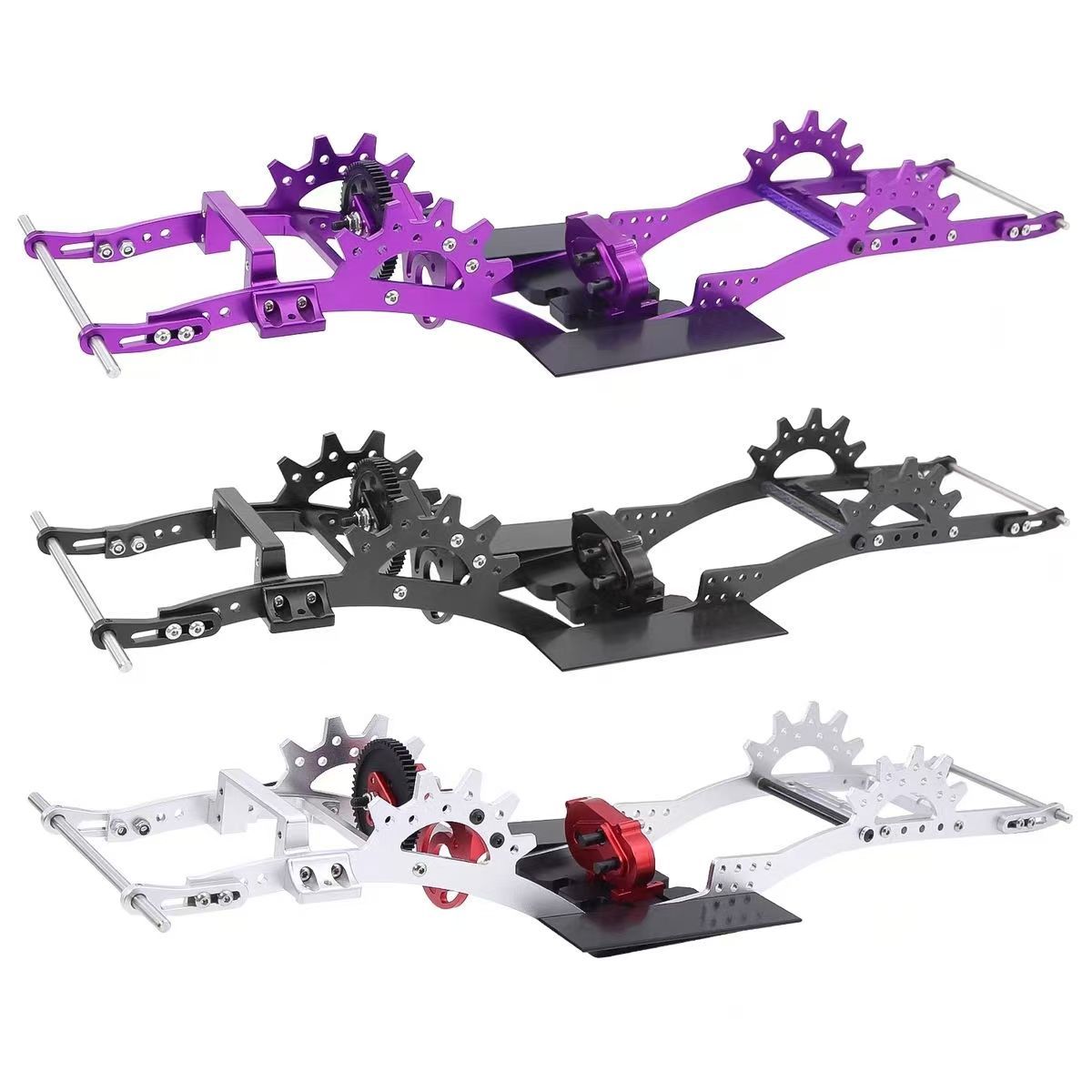 LCG Metal Chassis with Front Transmission for 1/10 RC Crawler, Compatible with SCX10 Pro / Capra  DB17