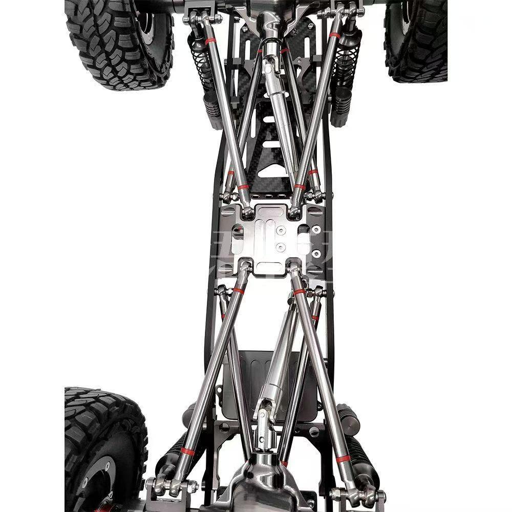 8PCS Aluminum Alloy Linkage Rod Set for 1/10 Axial SCX10 313mm Wheelbase RC Crawlers  GL05