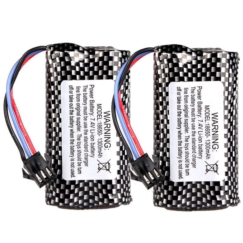 7.4V 18650 Lithium Battery Pack with SM3P Connector, 3000mAh High Capacity Upgrade Battery for MN MN82 MN78 RC Crawler Car, Power Replacement for Bubble Machine & Other Toys  DC4
