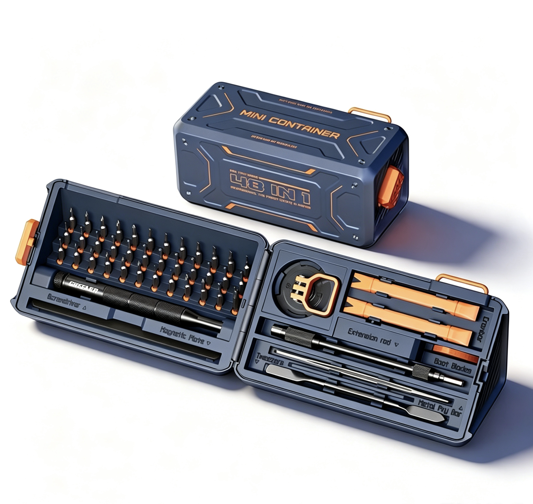 GREENER 48 in 1 Precision Screwdriver Set, Mecha Space Capsule Storage Case, High Hardness CRV Specialty Bits, Complete Repair Kit for Phone Laptop Electronics Disassembly & Cleaning   GJ2