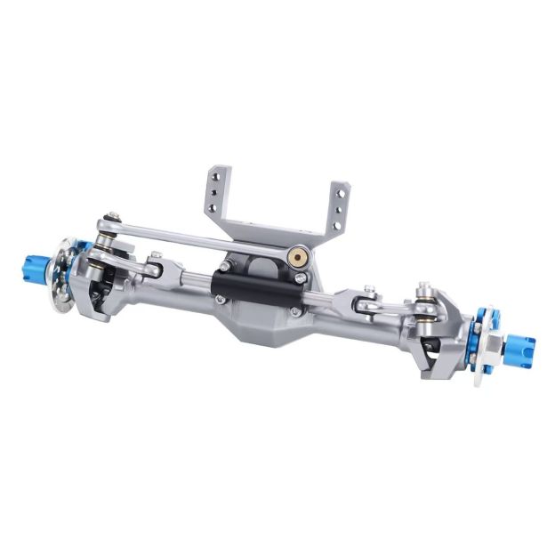 +9mm Aluminum Front & Rear Straight Axle Set with Hydraulic Links for 1/24 RC Crawler SCX24 90081 C10 JEEP  Q6