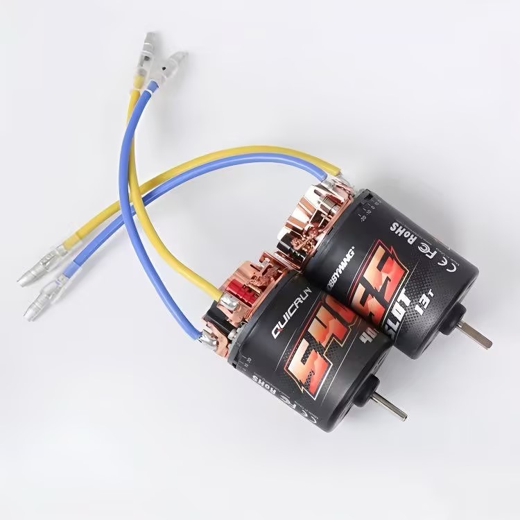 Hobbywing QuicRun WP1060 Brushed ESC + 540/555 Brushed Motor Waterproof Power Combo | Upgrade Kit for 1/10 RC Crawler, Buggy & On-Road Truck