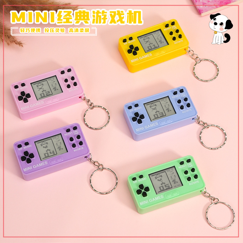Cross-Border Tetris Game Console Mini Handheld Controller PSP Electronic Game Console Keychain Pendant Hot Sale-Myzooi