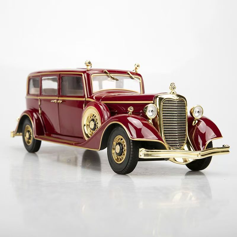 Yugu Original 1:18 Puyi Dragon Car Alloy Model, Simulation Vintage Car Collectible Display   ZM3