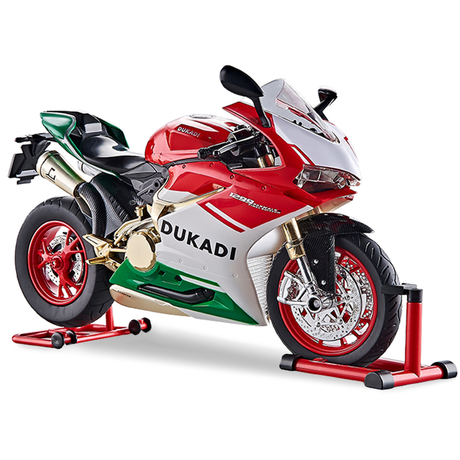 1:9 Ducati Large-Size Alloy Spray Version Motorcycle Model with Ignition Start Function