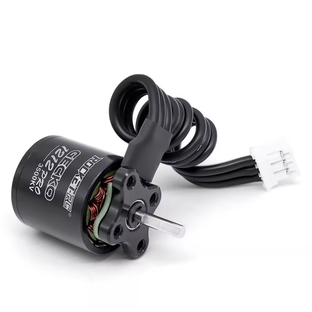 Rocket Gecko 1212 Pro Outrunner Brushless Motor + Mini24 Pro 25A FOC Sensorless ESC Combo | For 1/18 & 1/24 Mini RC Crawlers DJ010