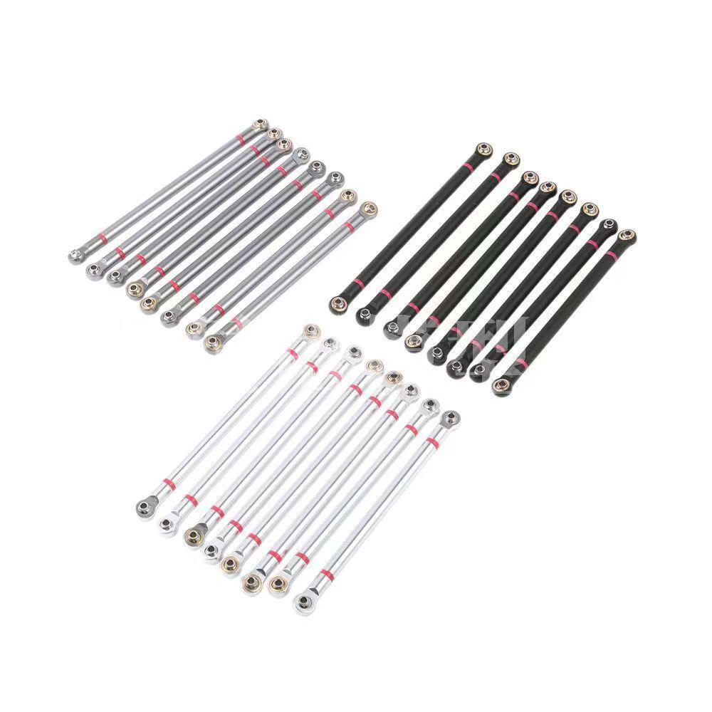 8PCS Aluminum Alloy Linkage Rod Set for 1/10 Axial SCX10 313mm Wheelbase RC Crawlers  GL05