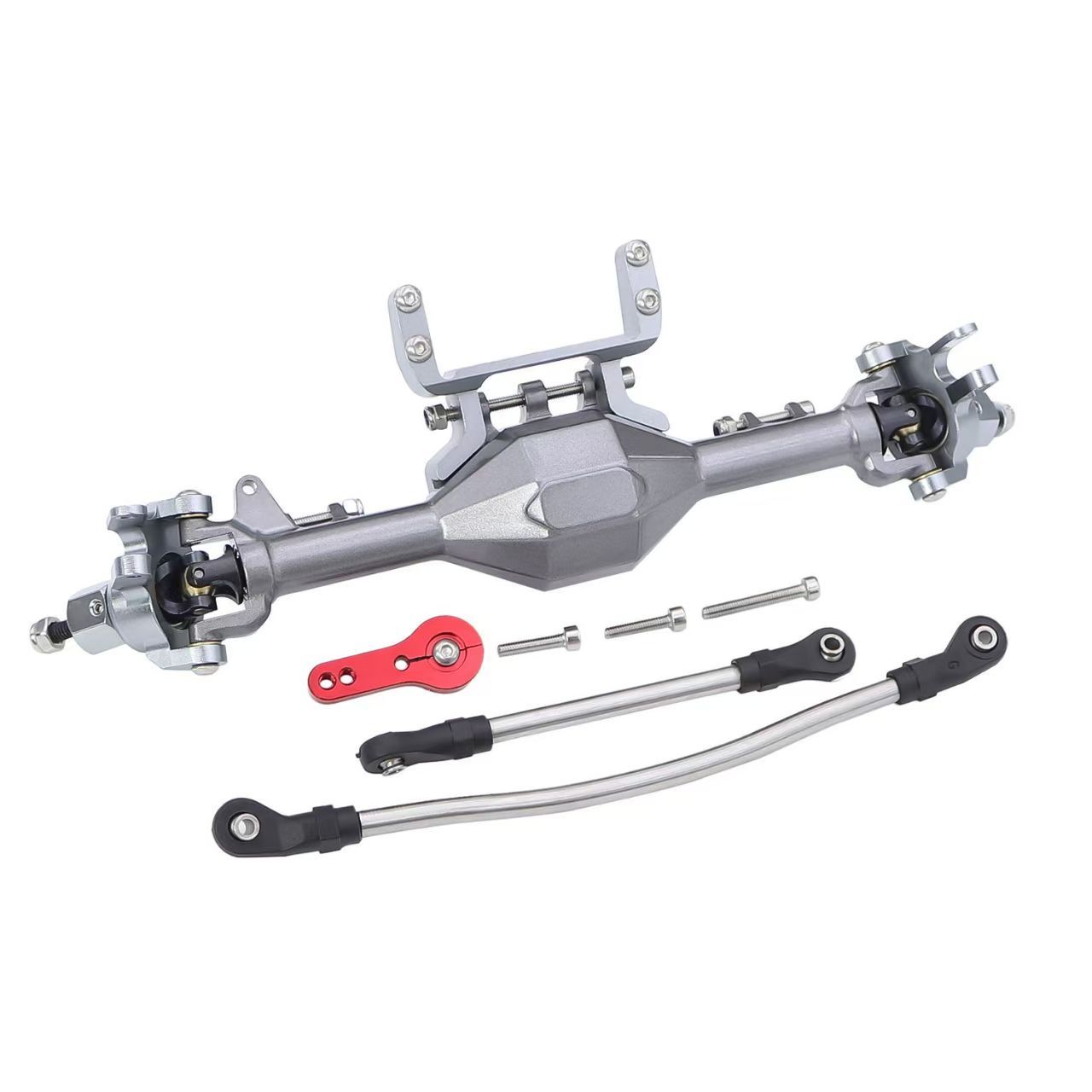 CNC Aluminum Front & Rear Straight Axle Set for 1/10 Axial SCX10 II 90046 90047 RC Crawler  Q03