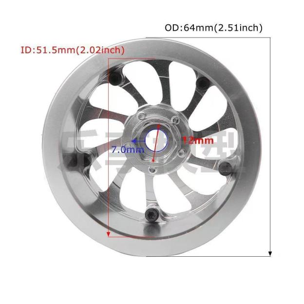 2.2" Tornado Style Metal Beadlock Wheels, CNC Aluminum RC Crawler Wheels for AXIAL SCX10 TRX4  L2