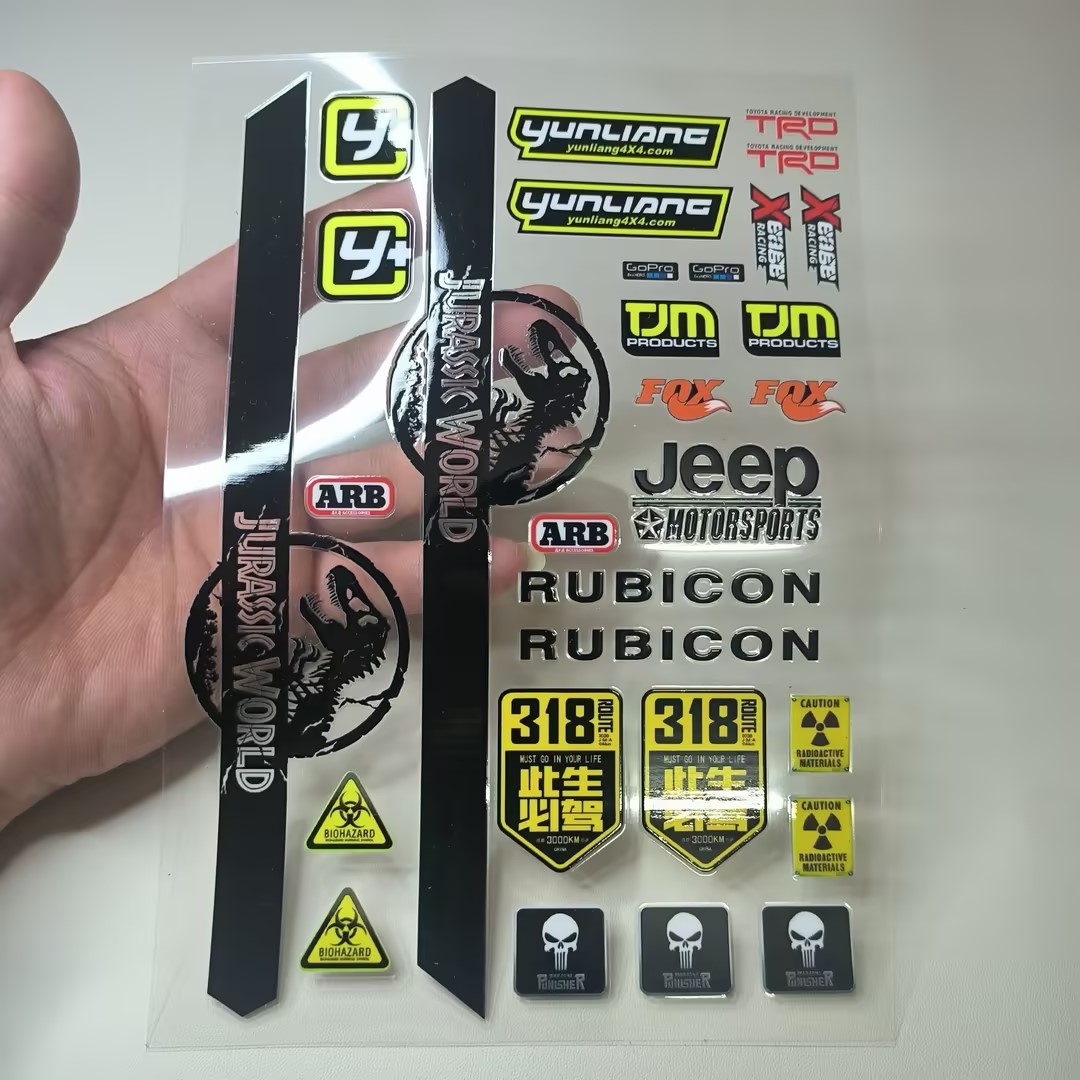 UV Transfer Decal Sticker Set for RC Crawlers XQJ-008