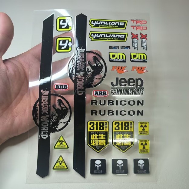 UV Transfer Decal Sticker Set for RC Crawlers XQJ-008