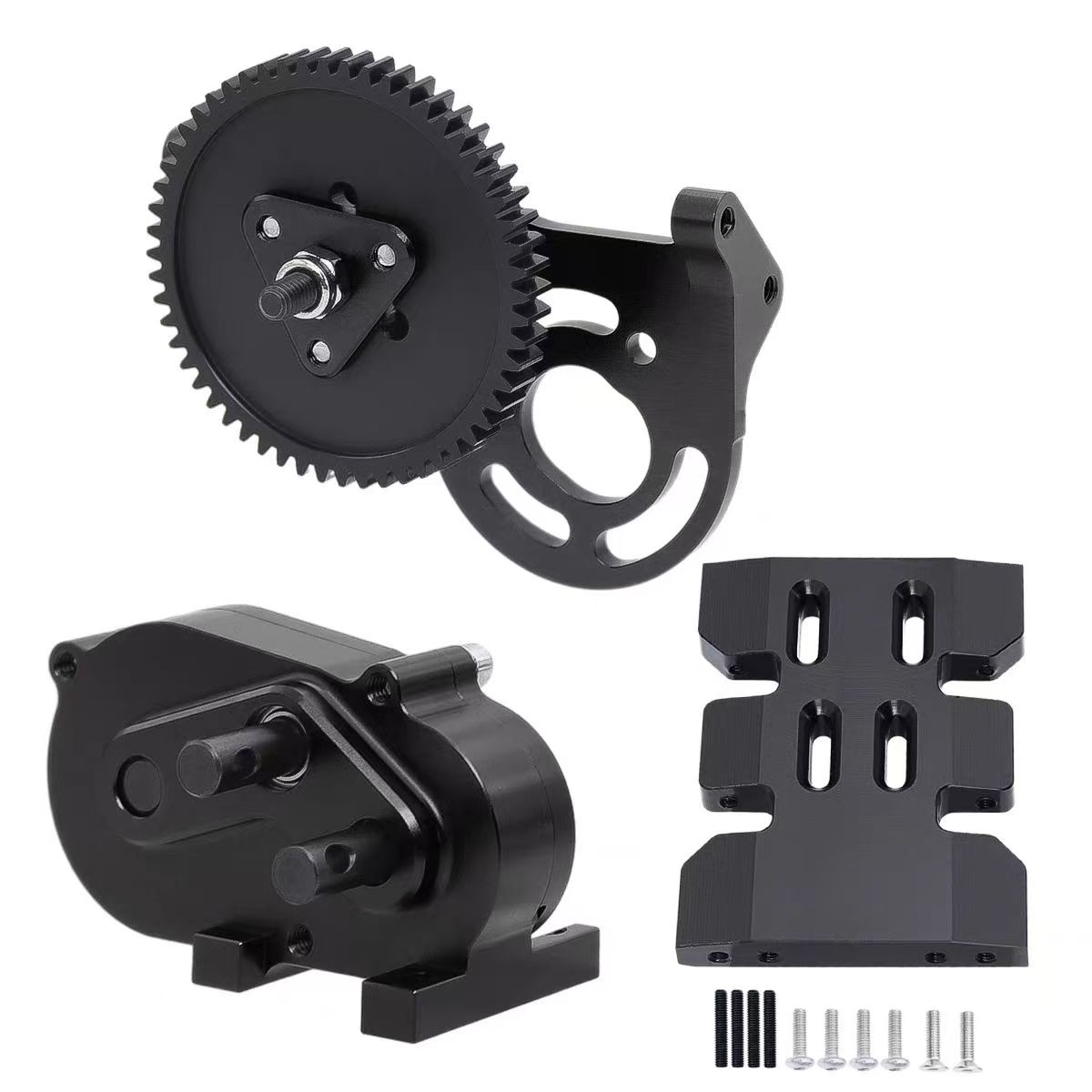 LCG Metal Chassis with Front Transmission for 1/10 RC Crawler, Compatible with SCX10 Pro / Capra  DB17