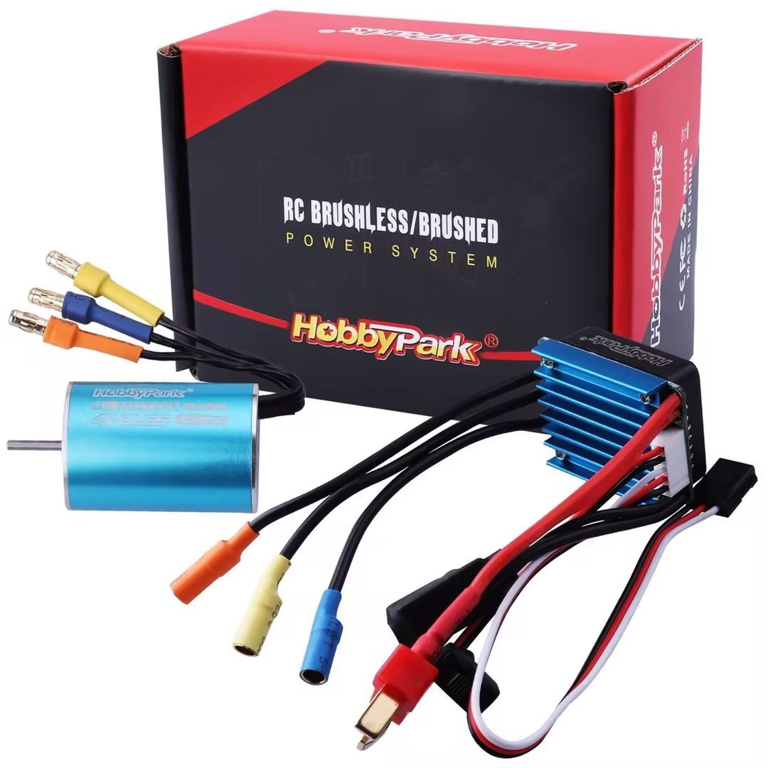 HobbyPark 2435 4800KV Waterproof Brushless Combo (Motor+25A ESC) for 1/16 1/18 RC Car DJ015