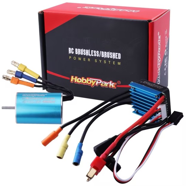 HobbyPark 2435 4800KV Waterproof Brushless Combo (Motor+25A ESC) for 1/16 1/18 RC Car DJ015