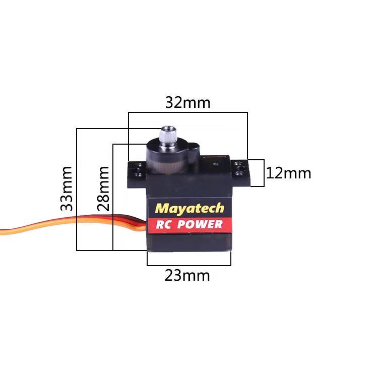 Mayatech MT08MAII Metal Gear Servo 14g Micro Servo for RC Airplane Fixed-Wing Helicopter Car Boat Models  DJ10