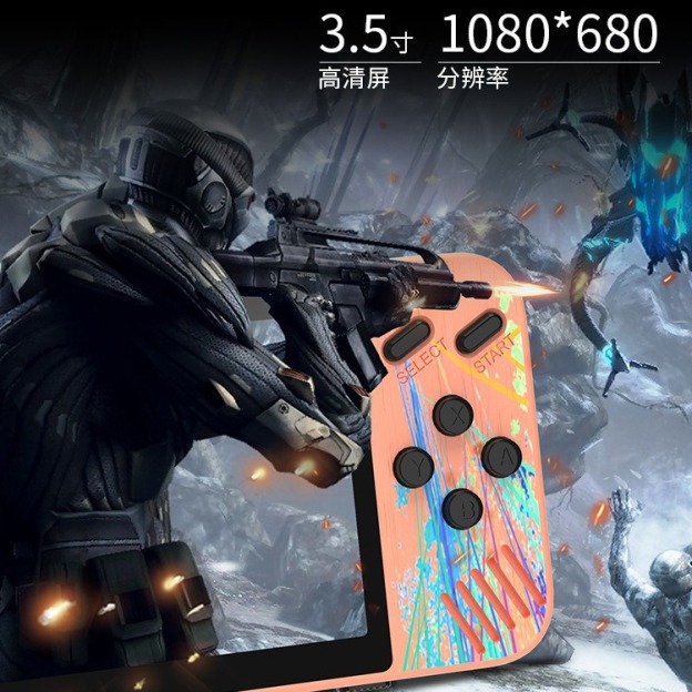 G3 Handheld Game Console Dual Play Built-in 800-in-1 FC Classic Arcade Retro Nostalgic Macaron 3.5inch Horizontal Screen-Myzooi