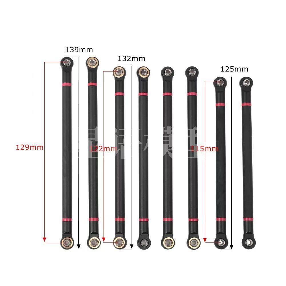 8PCS Aluminum Alloy Linkage Rod Set for 1/10 Axial SCX10 313mm Wheelbase RC Crawlers  GL05